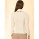 thumbnail image 3 of INSPIRE CHIC Camisa Abotonada De Oficina De Manga Larga Con Cuello En Contraste Para Mujer Beige XS, 3 of 5