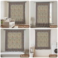 thumbnail image 6 of Boho Floral Sheer Curtains 45 Inches Long, Vintage Flowers Abstract Art Ethic Tribe Light Filering Curtains, Breathable Simi Curtain Privacy Drapes for Kitchen Bathroom Small Window Treatment, 6 of 9