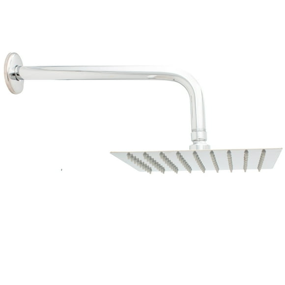 Regadera Cuadrada Idrop Tipo Lluvia 20 Cm Con Brazo Cromada