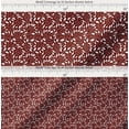 thumbnail image 2 of Soimoi Red Cotton Cambric Fabric Leaves Leaves Print Fabric by the Yard 56 Inch Wide, 2 of 7