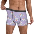 thumbnail image 2 of Cauagu Swan With Stars Print Boxer Briefs for Men,Comfortable Breathable Men's Underwear Moisture Wicking Underpants -XX-Large, 2 of 8