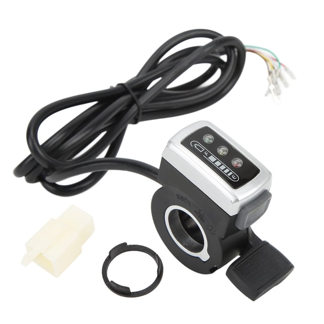 Thumb Throttle, ON/OFF Switch 22mm Thumb Throttle Battery Indicator For Electric Bike Tricycle 24V,36V