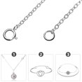 thumbnail image 4 of HYwys 3pcs S925 Sterling Silver Chain Extenders Necklace Bracelet Extended Chains Jewelry Making Accessories Silver, 4 of 6