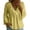 Yellow, variant on Wrinkle Textured V Neck Blouse For Women, Cotton Linen Long Sleeve Shirt With Ruffle Flare Cuffs, Loose Fit Casual Work Top, Breathable Spring Fall Shirt Yellow L