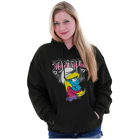 Urban Smurfette Dope Cartoon Attitude Hoodie Sweatshirt Women Brisco Brands S