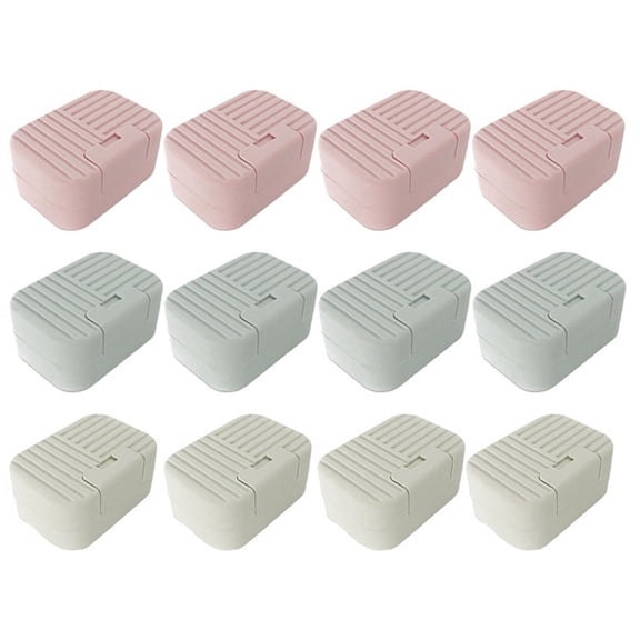 12Pcs Soap Dish Travel Box Portable Soap Plastic Soap Holder Travel Soap Holder Bathroom Soap Case Practical Soap Dish