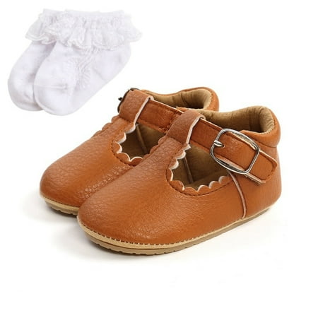 

Newborn Baby Leopard PU Leather Shoes Infant Boy Fashion Soft-soled Toddler Shoes + Socks Two Piece 0-18M 2020 New