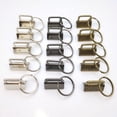 thumbnail image 1 of 15 piezas de hardware para llavero, clip de cola de correa de bricolaje de metal con anillo, abrazadera para llavero, pulsera, sujetador, cordón para bolsa, artesanía hecha a mano, plata, negro, bronc, 1 of 4