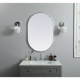 thumbnail image 3 of Elegant Decor Metal Frame Oval Mirror 24x36 Inch in Silver, 3 of 12