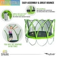 thumbnail image 3 of Spark 8-Foot Trampoline, with Safety Enclosure, Green, 3 of 6