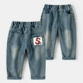 thumbnail image 4 of SUYIDA Boys Straight Leg Jeans 2025 Stretch Denim Pants For Kids Comfortable Casual Loose Fit Jeans With Elastic Waist For Outdoor School Daily Wear, 4 of 6
