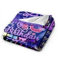 thumbnail image 2 of Happy 16th Birthday Blanket Gifts For Kids Adults - Lightweight Throw Blanket For Bedroom Living Room Decor Soft Fuzzy Fleece Cozy Plush Bed Couch 40"X30", 2 of 7