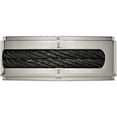thumbnail image 3 of Titanium Polished Black Ip-Plated Cables 1/20Ct Diamond 10mm Band (Size 10) Made In China tb259aa-10, 3 of 5