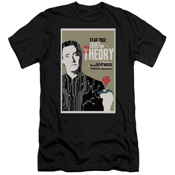 Star Trek Tng Season 4 Episode 25 Premium Canvas Adult Slim Fit 30/1 T-Shirt Black