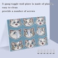 thumbnail image 6 of WOBOGO Cute Cartoon Ragdoll Cat 2-hole Switch Plates PC Flame Retardant Plastic Material Glossy Finish Smooth Touch 4.56x4.48x0.27in, 6 of 8