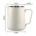 thumbnail image 3 of Stainless Steel Milk Frother Cup - Large Metal Steaming Pitcher for Coffee and Milk Frothing, 3 of 6