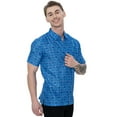 thumbnail image 4 of LA LEELA Men's Hawaiian Shirts Short Sleeve Button Down Shirt Men's Hawaii Shirts Boho Vacation Casual Summer Beach Shirts for Men Funny M Pineapple Checks, Royal Blue, 4 of 6