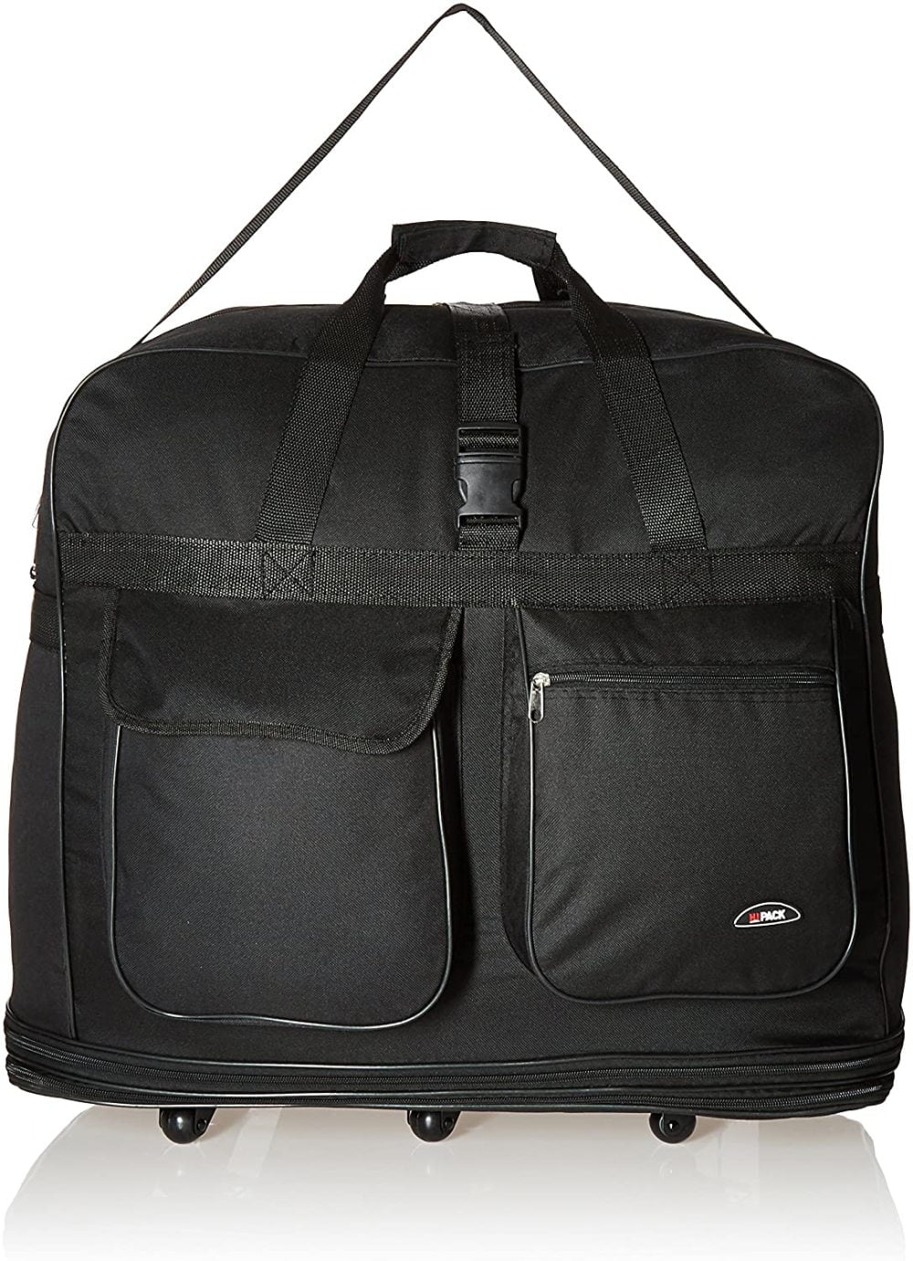 Hipack Travel Rolling Duffle Bag 30" Large Black