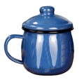 thumbnail image 1 of Taza de esmalte de 380 ml para beber, taza de camping, taza de café con asa, taza de té para picnic Azul, 1 of 9