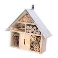 thumbnail image 2 of Casa de abejas de madera, caja nido para jardín, cría de decoración de jardín Natural, práctico hábitat colgante de mariposa para Hotel, para valla y, 2 of 9