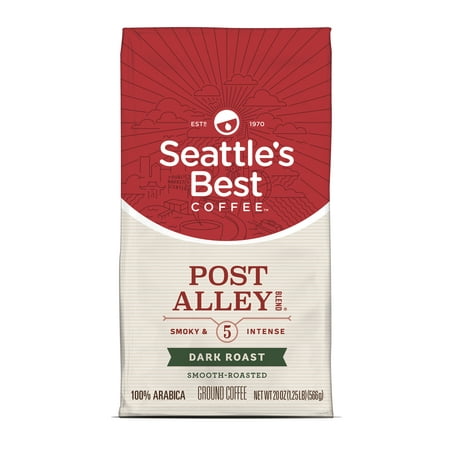Seattle's Best Coffee Arabica Beans Post Alley Blend, Dark Roast, Ground Coffee, 20 oz