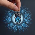 thumbnail image 6 of Fiaya Women Gothic Heart Pendant Necklace Anatomical Cage Chain Dark Romance Jewelry for Halloween Party Statement Choker Blue, 6 of 8