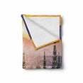 thumbnail image 2 of Nature Soft Flannel Fleece Throw Blanket, Golf Resort Park in Spring Season Trees Sunset Hills and Valley End of the Day, Cozy Plush for Indoor and Outdoor Use, 70" x 90", Multicolor, by Ambesonne, 2 of 6