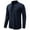 Navy, variant on Men's Casual Cotton Linen Shirt Long Sleeve Lace Up Medieval Viking Pirate Shirts Band Collar Henley Shirt Dark Gray S