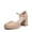 NUDE, variant on DREAM PAIRS Women's Chunky Platform Closed Toe Pumps with Confidence, Slip-resistant Outsole, Party, Wedding Shoes