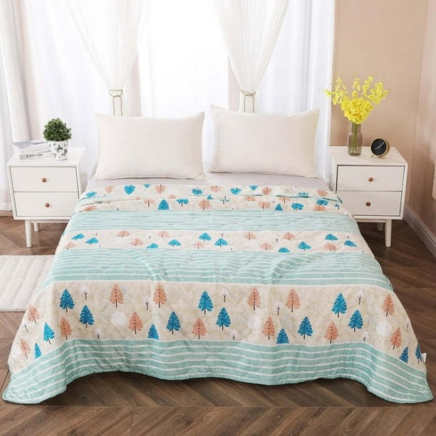 Sofa Vama Ropa de Cama Manta de doble cara con efecto frío, fresca y cómoda, suave y de fibra refrescante, para verano. for Navideño