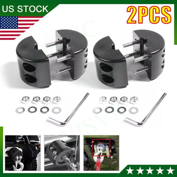 2Pcs Winch Stopper for Cable For KFI ATV Winch Cable Hook Rope Hawse Bumper