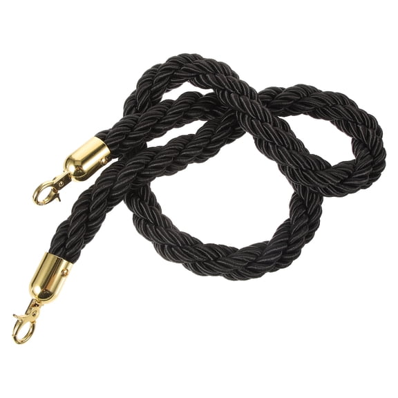 Soimiss Crowd Control Stanchion Rope, Black Flax, Easy Install for Public Spaces