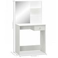 thumbnail image 2 of vidaXL Dressing Table Engineered Wood 29.5"x15.7"x55.5" White, 2 of 4