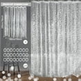 thumbnail image 3 of Dznils Extra Long Clear PEVA Shower Curtain Liner with Hooks Mildew Resistant, 70" W x 78" H, 3D Pebbles, 2 Pack, 3 of 10