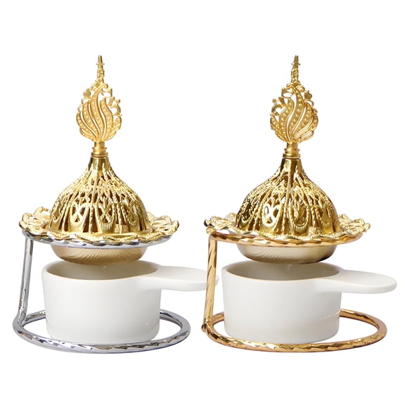 HIBIBUD 2Setpcs Wax Melt Warmer,Hollow Design Candle Wax Melter,Candlestick Ornaments Candle Warmers,style3