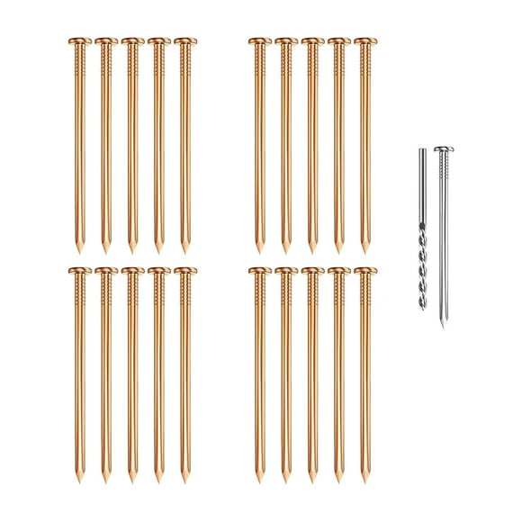 Clavos de cobre , clavos para pizarra, accesorios de fácil uso, clavos para matar tocones de árboles, herrajes para techos, botes, mejoras para 22 piezas