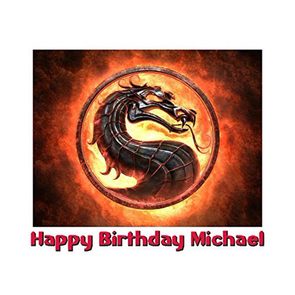 Mortal Kombat Image Photo Cake Topper Sheet Personalized Custom