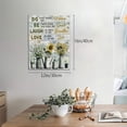 thumbnail image 2 of Sunflower Picture Wall Decor Inspirational Quotes Canvas Wall Art Rustic Sunflower Decor For Bathroom Bedroom Living Room Ready To Hang 12x16 inch, 2 of 6