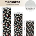 thumbnail image 4 of Black Cartoon Skull Pattern Kitchen Rugs Sets Of 3,Kitchen Runner Rugs Non Skid Washable,Decorative Kitchen Floor Mats for Kitchen,Sink,Laundry,17"x30"+ 17"x47" + 17"x59", 4 of 6