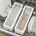 thumbnail image 2 of Plastic Dishwasher Tableware Cleaning Box with Chopstick Cage Spoon Drain Storage Rack - Kitchen Organizer Storage Basket Bag, 2 of 9