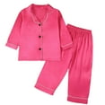 thumbnail image 2 of BOOMNY Baby Girls 2 Peice Pajamas Sets Soft Long Sleeve Buttons Sleepwear Tops Pants Pjs Set for Kids Cozy Loungewear Homewear, 2 of 5