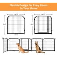 thumbnail image 2 of 32-Inch Dog Playpen for Yard and RV Camping: Heavy-Duty Steel 8-Panel Pet Fence with Rust-Proof Coating, Foldable, Portable, and Secure Pen for Puppies, Small and Medium Dogs, 2 of 5