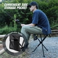 thumbnail image 3 of REDCAMP 2-Pack Extra Tall Folding Tripod Stools for Adults – Lightweight Portable Camping, Fishing, Backpacking, and Travel Chairs, Black, 3 of 9