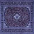 thumbnail image 1 of Ahgly Company Indoor Square Medallion Blue Traditional Area Rugs, 5' Square, 1 of 4