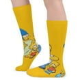 thumbnail image 4 of Simpsons Thick Stockings Casual Socks for Men Women Durable Comfort Calf Socks Soft Elastic Crew Socks 15.7", 4 of 8