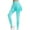 Light Blue, variant on Women's High-Waisted Yoga Pants with Flounce Hem – Tummy Control Activewear for Yoga & Pilates Light Blue M