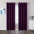 thumbnail image 3 of Cortinas opacas para dormitorio, con aislamiento térmico, cortinas y cortinas para ventana con ojales para sala de estar, gris oscuro, 2 paneles, 52 x 84 pulgadas, 3 of 5