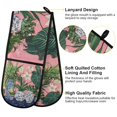 thumbnail image 2 of Yayeee Double Oven Mitt Kitchen Heat Resistant Baking 35" x7" Quilted Glove, Floral Vase, 2 of 6
