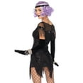 thumbnail image 2 of Leg Avenue Women's Foxtrot Flirt Black Flapper Dress Roarin' 20's Costume, 2 of 5