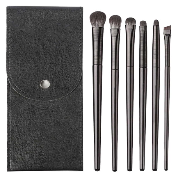 Cepillo suave para los ojos y el cabello, pequeño y portátil, juego de 6 piezas, cepillos de maquillaje, kit de maquillaje para sombras de ojos